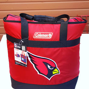 LARGER SIZE ARIZONA CARDINALS COOLER BAG TOTE HOLDS UPTO 40 CANS NEVER USED